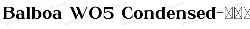 Balboa W05 Condensed字体转换